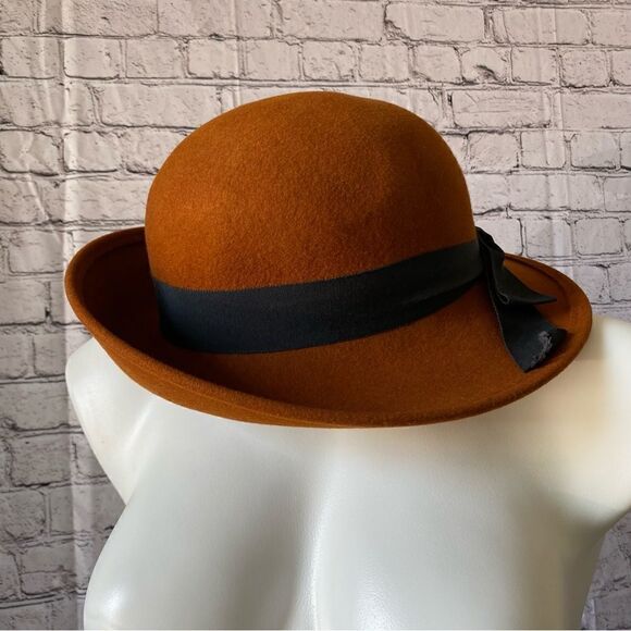 Vintage 1960’s Bollman Tina Too Wool Hat Bow Felt - Picture 7 of 10